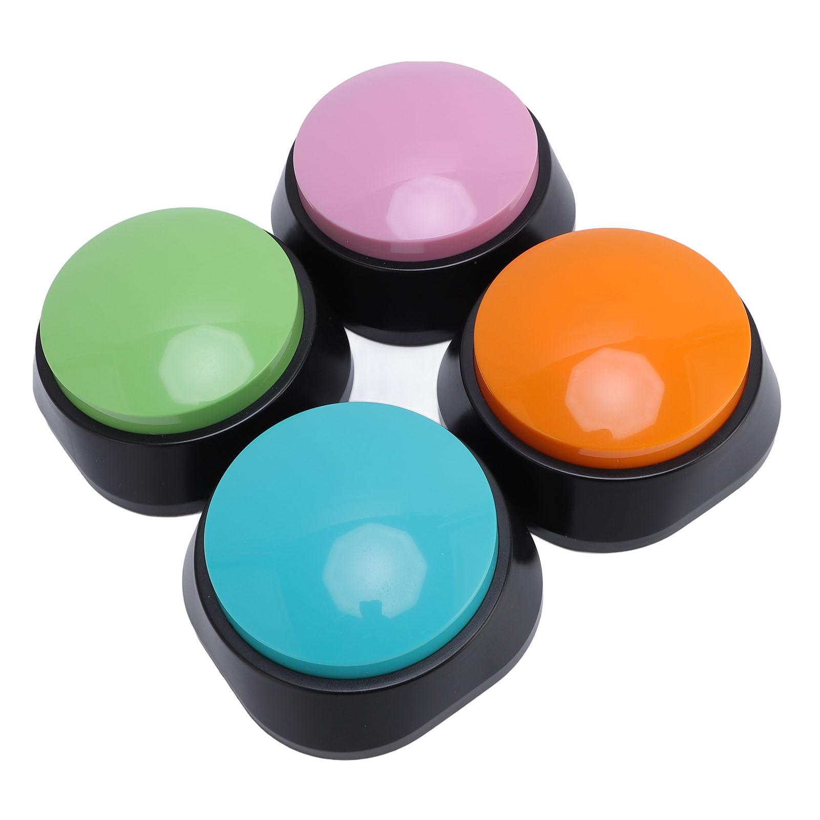 

4 шт. Питомец Тренировочный Зуммер Запись Голоса 30 Секунд Запись Воспроизведение для Общения Собаки Кошки Оранжевый