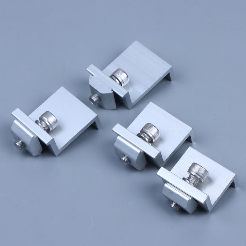 Anti-Corrosion Solar Panel Mounting Clamps Adjustable PV Mid End Bracket Clamp 30-45mm for Boat Camper Off-Grid Solar Power System