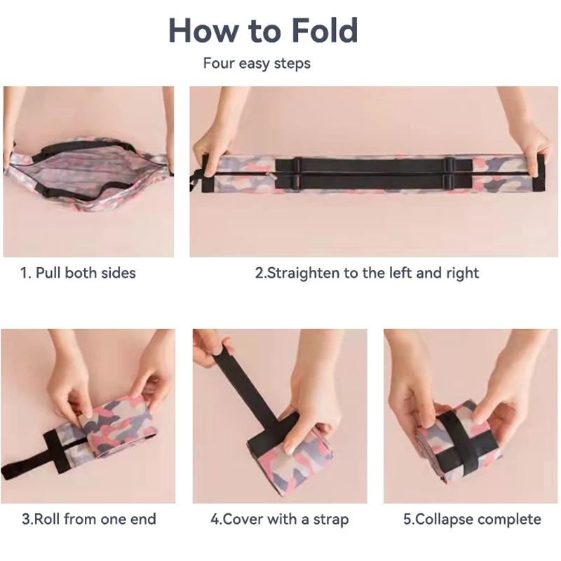 Foldable Shopping Bag, Portable Travel Tote Bag, Multi-purpose Large-capacity Storage Backpack