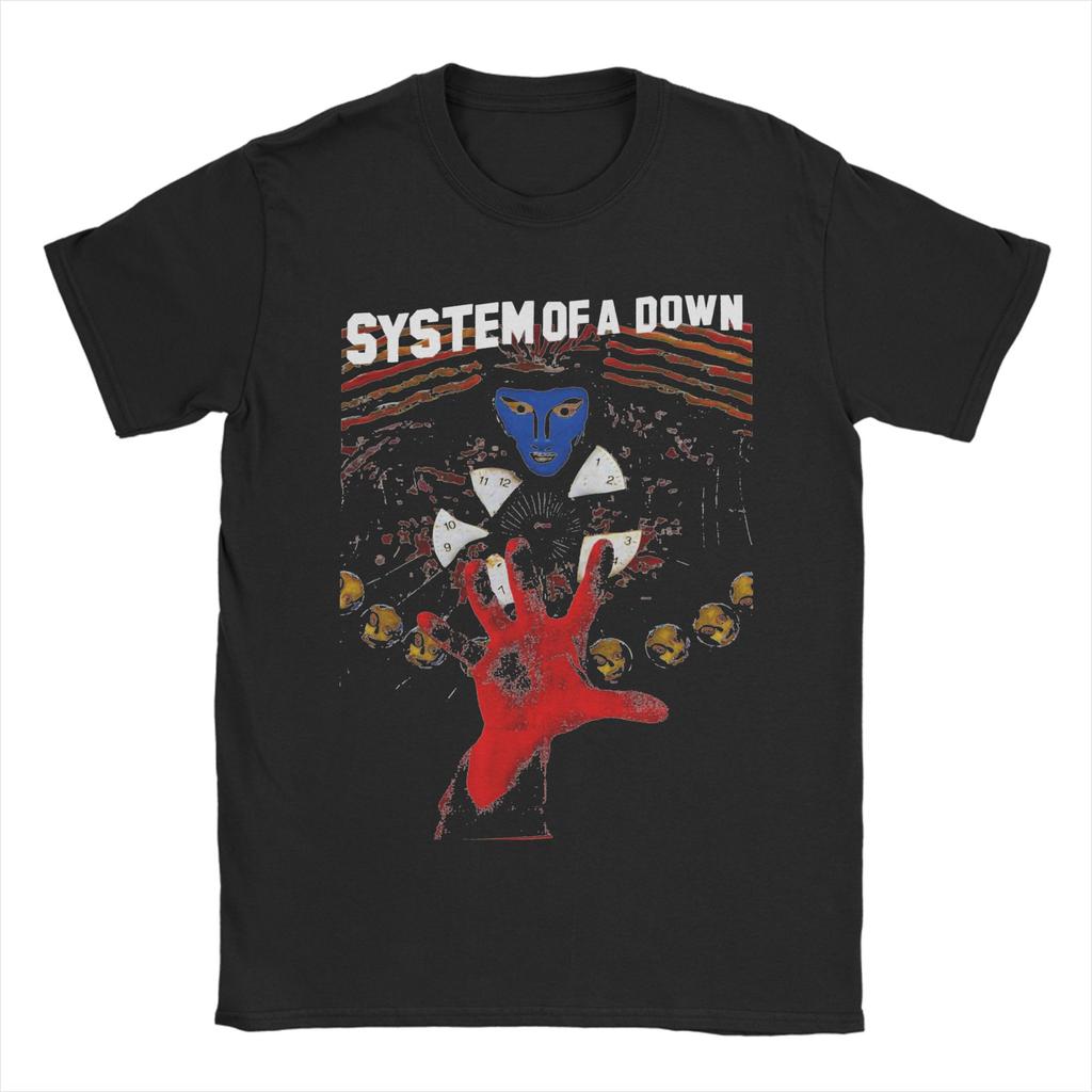 Novelty Punk Rock Band System Of A Down Tshirt Unisex Round Neck Short Sleeve Clothing  Cotton Summer Top Tee