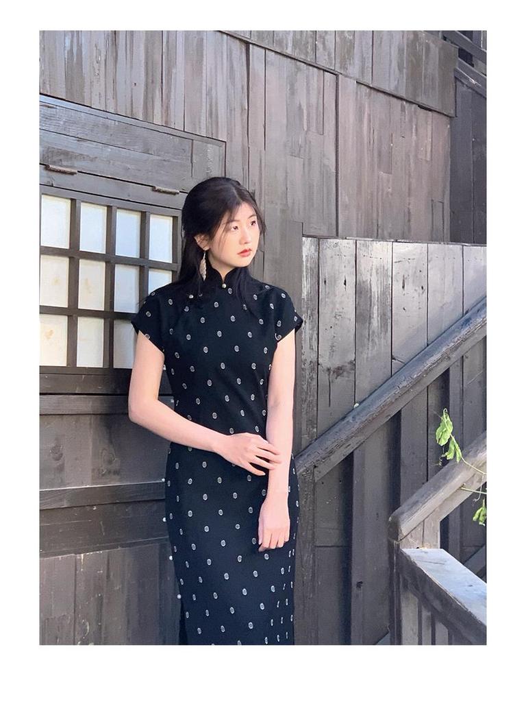 Fresh & Comfortable 'With Wind' Daily Girl Cheongsam: Retro Chinese Style Dress for Spring/Summer