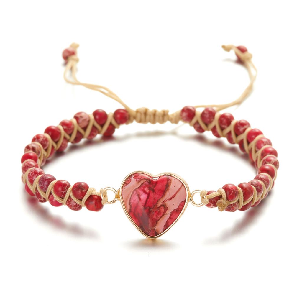 Heart Shaped Stone Wrap Bracelet For Travel And Gift Giving