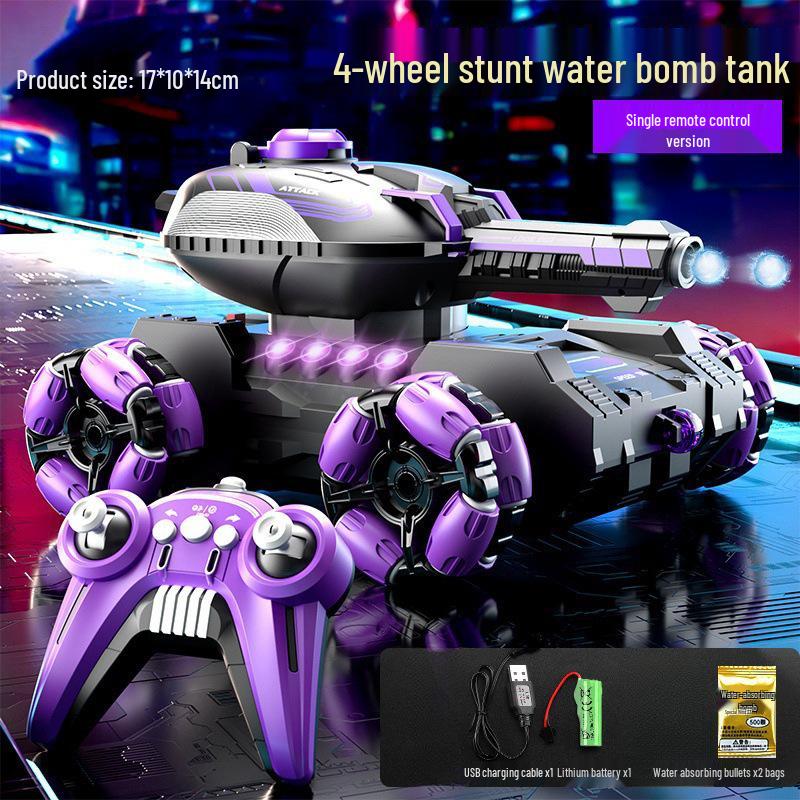 

Внедорожный трюковой танк с дистанционным управлением, управлением жестами и шестиколесным приводом Single Lithium Battery