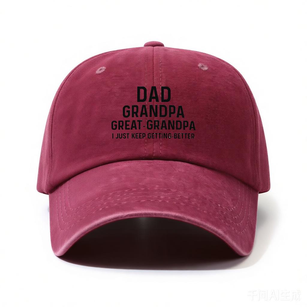 Printed baseball cap dome curved brim European and American retro style adjustable men s hat Adjustable бордовый