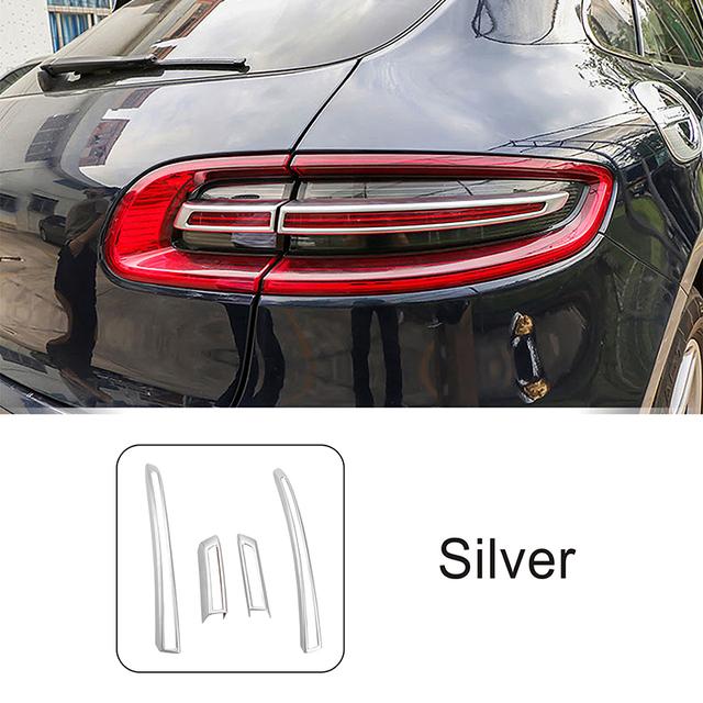 Car Accessories Rear Fog Lamp Frame Decoration Cover Trim Strips For Porsche Macan 2014-2017 Auto Exterior Decals