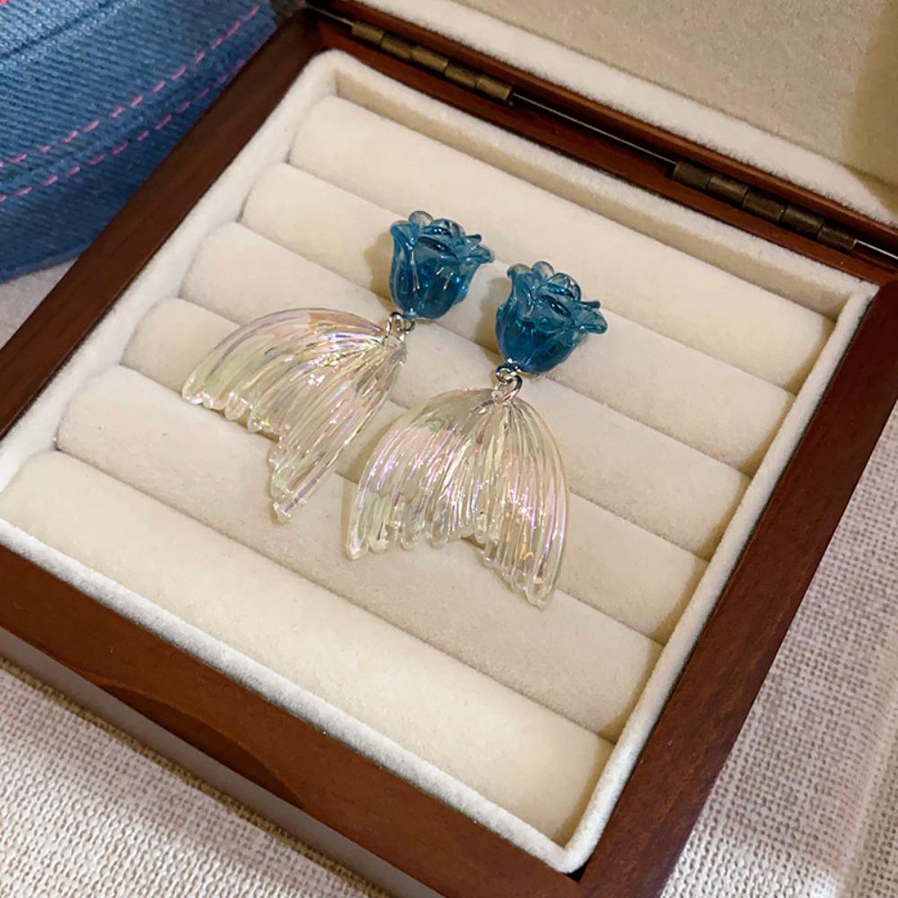 Ambience Silver Needle Flower Fringed Earrings Small Fresh Temperament Earrings Advanced Earrings Women