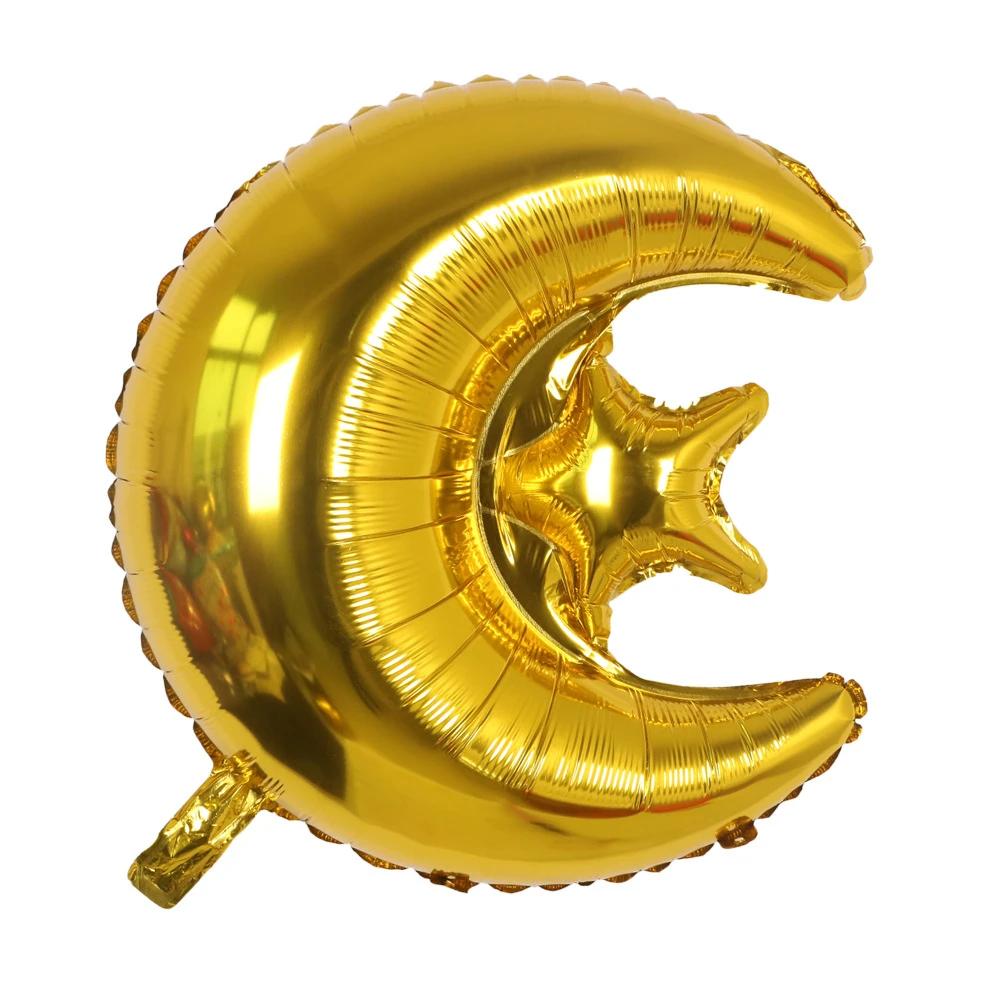 Aluminiumfolieballonger med integrerade stjärnor och måne högtidsdekorationer och integrerade stjärn- och månballonger födelsedagstema