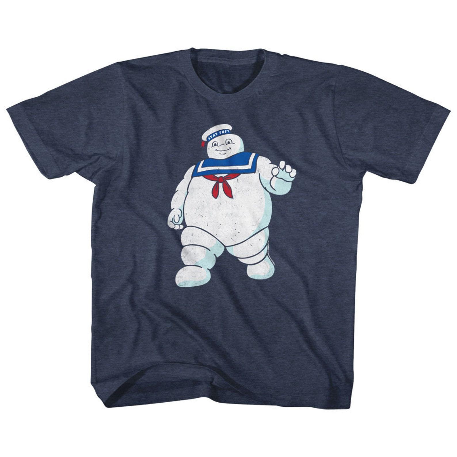 The Real Ghostbusters Mr Stay Puft Vintage Navy Children s T-Shirt 2XL