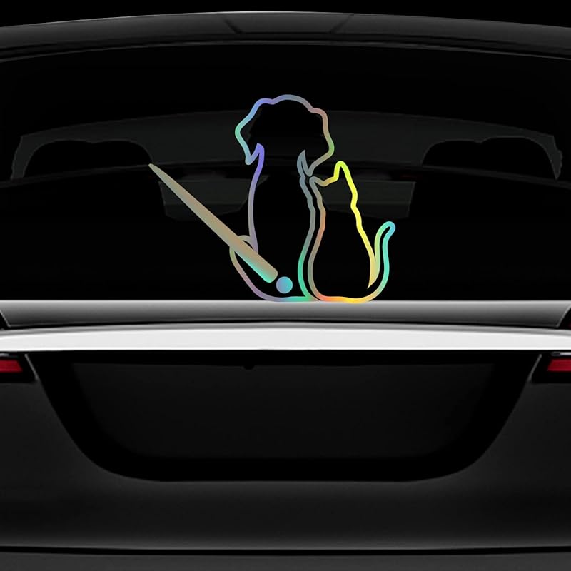 Dog Wiper Sticker for Cars, Waterproof Vinyl Cute Dog Waving Tail Rear Window Windshield Sticker Decal, Funny Lovely Animal Rear Wiper Decoration