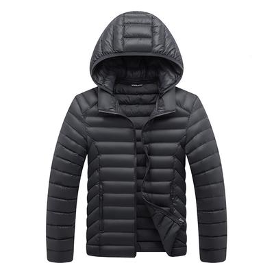 New Cotton-padded Men's Winter Coat Removable Hat Velvet Casual Feather Cotton-padded Clothes Youth Winter Cotton-padded Jacket