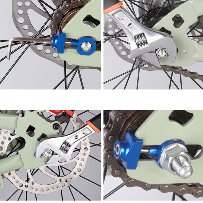 Bicycles Chain Adjuster Tensioner Fastener Aluminum Alloy Bike Chain Fastener Bike Bolt Screw for Single Speed Bicycles