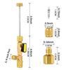 Valve Core Remover Installer Tool Kit with Dual Size 1/4 & 5/16 Port for with R22 R12 R407 R410 R404 R32 R600 HVAC System Repair