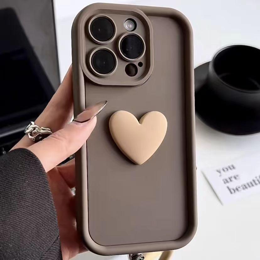 Phone Case For Samsung Galaxy S25 Ultra S24 S23 FE S22 Plus A16 A54 A55 A35 A34 A33 A32 A15 A14 A13 A52 Fashion 3D Heart Cartoon Cute Back Cover