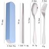 Stainless Steel Tableware, 3/2pcs Set, Outdoor Travel Smiley Face Spoon Fork Chopsticks, Creative Cute Gift Student Portable Set