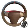 Auto Interior Accessories Hand Stitched Perforated Soft Suede Leather 2008 - 2010 Steering Wheel Cover For Hyundai Elantra