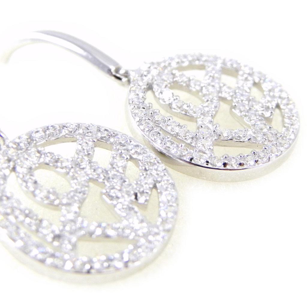 Les Trésors De Lily [H0494] - White 'Love' Silver Earrings