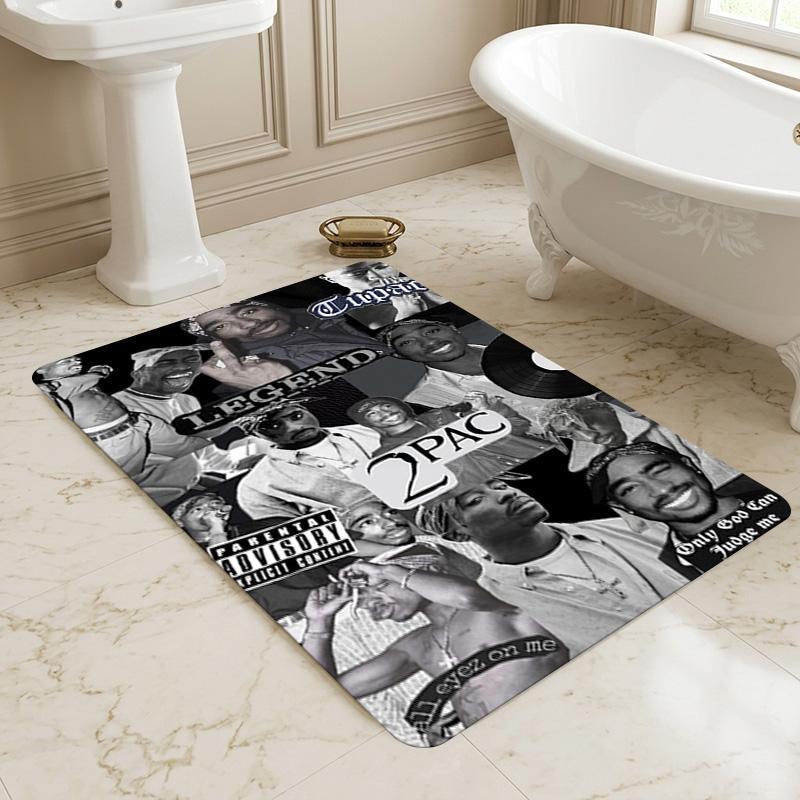 Tupac Collage Living Room Non-Slip Area Rug Soft Carpet for Bedroom Game Playroom Sofa Office Home Decor Doormat Christmas Gift C9211166