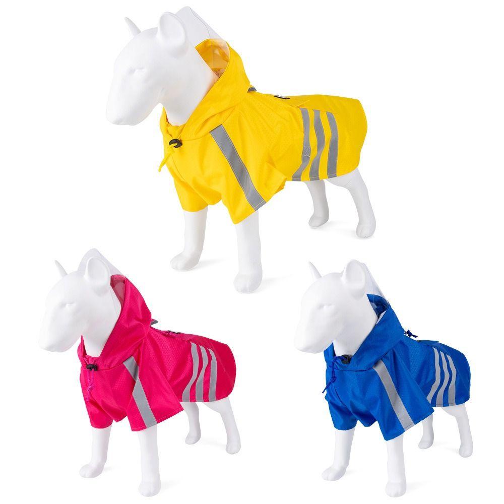 Adjustable Pet Rain Jacket Waterproof Windproof Dog Rain Poncho Pet Hooded Raincoat  Summer