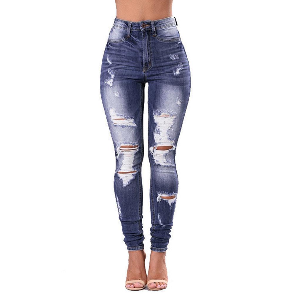 Buy Womens Ripped Denim Jeans Casual 