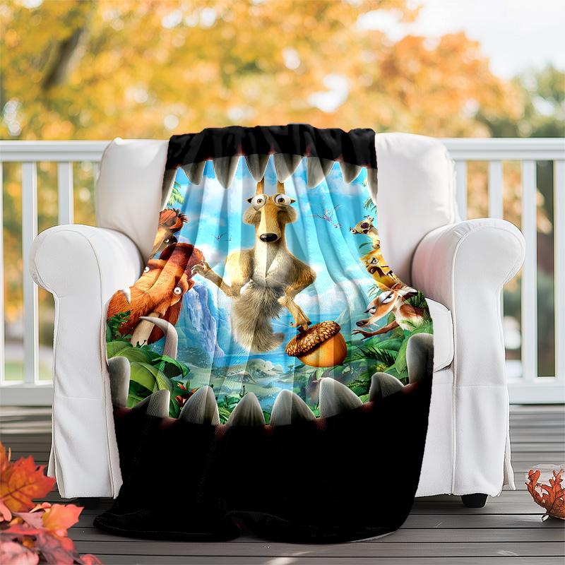 Ice Age Continental Drift1 printed throw blanket—lightweight,soft,warm;versatile blanket for all seasons—perfect as &air-conditioning throw,nap blanke