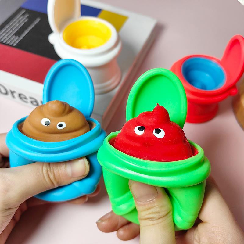 Creative Squeeze Toilet Poop Squishy Novelty Prank Hand Squeeze Toy For Stress Relief And Funny Trick