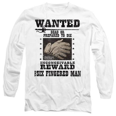 The Princess Bride Unisex Adult Wanted 6 Fingered Man Long-Sleeved T-Shirt