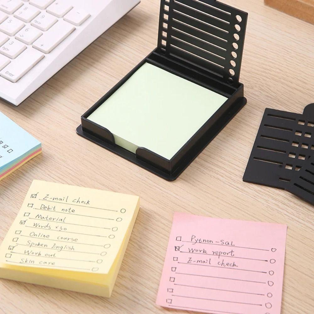 5IN1 Sticky Note Stencil Multi Purpose Notepad Dispenser Creative Sticky Note Holder Set  Desk