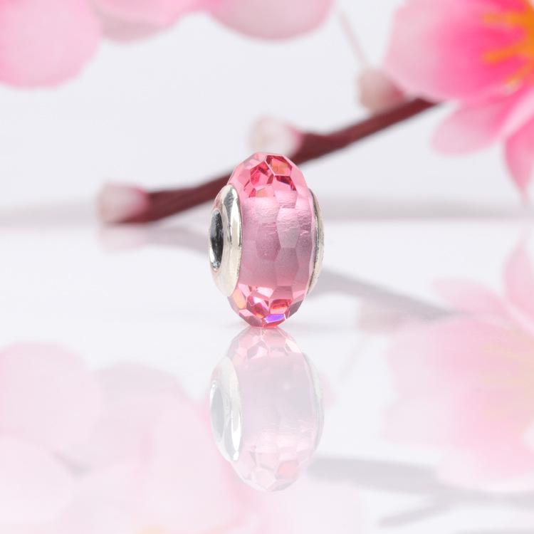 Pandora Pärlor: Europeisk & Amerikansk S925 Sterling Silver Facetterad Glas Berlockpärla