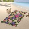 1pc Large Floral Beach Towel - Elegant Peony Flowers Pink, Peach, Purple,, Green - Quick-Dry Bath & Swim Towel for Pool, Travel