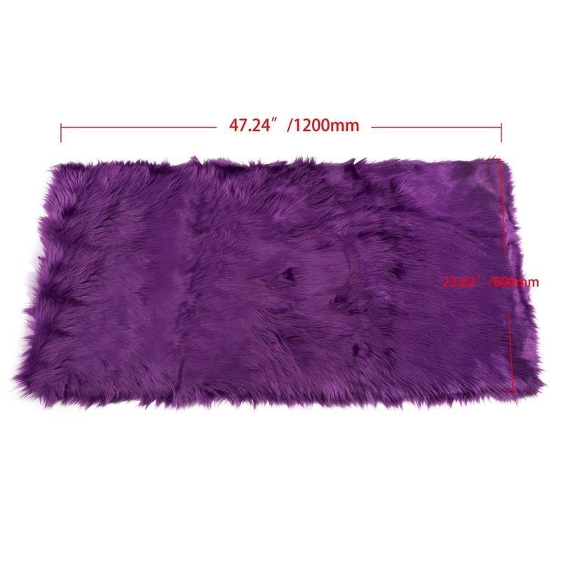 Faux Sheepskin Wool Carpet Soft Fluffy Plush Fur Rug Bedroom Balcony Mat