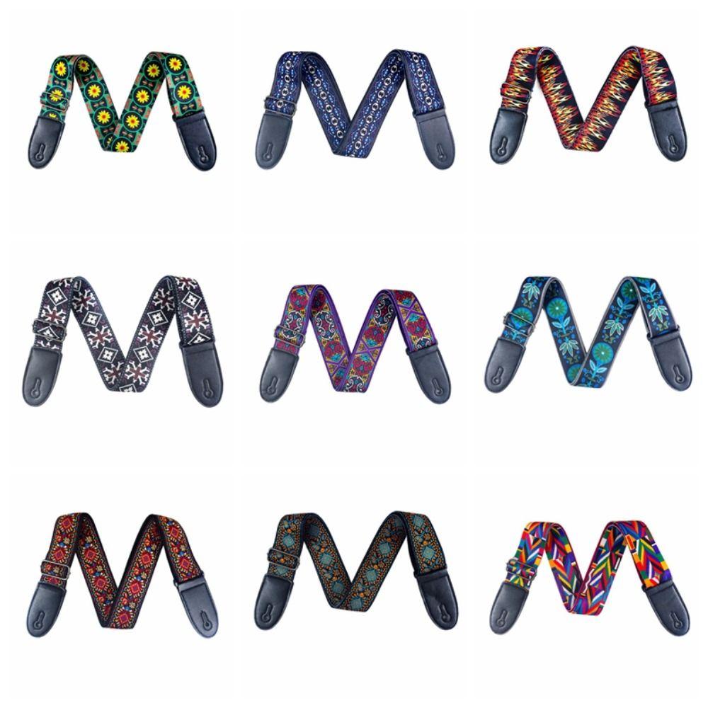 Adjustable Guitar Strap Ethnic Style Electric Guitar Belts Guitar Shoulder Belt  Guitar Accessories