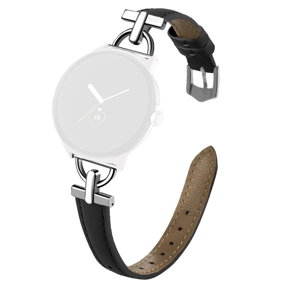 Genuine Cow Leather Watch Band for Google Pixel Watch 3 41mm/Watch 2/Watch Wrist Strap with D Ring Connector