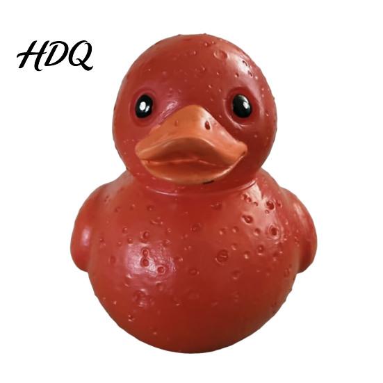 Detailed Design Ornament Glowing Resin Duck Figurine with LED Light Decorative Night