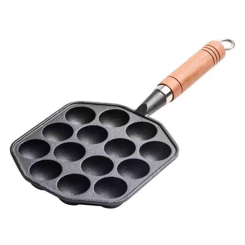 ZISIZ Cast Iron Takoyaki & Quail Egg Pan