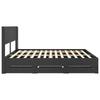 Bed Frame with Storage and Headboard Black 180 X 200 Cm
