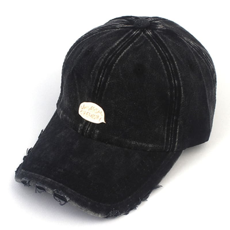 

Universal chemistry Vintage Washing Bubble Black Ballcap denim ball Cap FREE