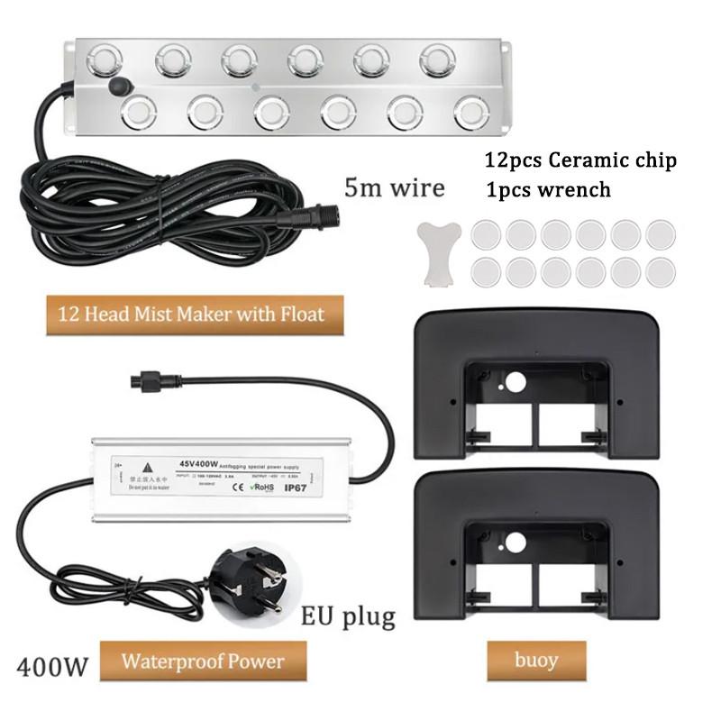 

2/4/6/8/10/12 Головной Промышленный Ультразвуковой Генератор Тумана Из Нержавеющей Стали Увлажнитель Воздуха Садовый Распылитель Тумана