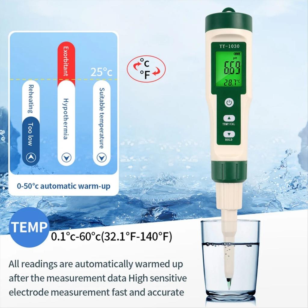 Professionally Food Meter High Accuracy Sensors Temp Acidity Tester For Brewing Cheese Meat Canning Dough Soil Meter