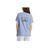 Adidas Sportswear Codes Doodle Camp Round Neck Sports Casual Short Sleeve T-Shirt Women T-Shirts Bright-Blue JX5323