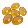 Natürliche Mango Chalcedon Cabochons - Ovale flache Rückseite Edelsteine für die Schmuckherstellung