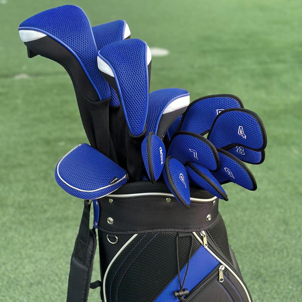 Andux 4pcs/Pack Long Neck Golf Hybrid Club Head Covers Dial No. Tag CTMT-02