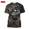 2026 new 3D digital printing duck hunting theme men's short-sleeved T-shirt outdoor leisure round neck breathable sports