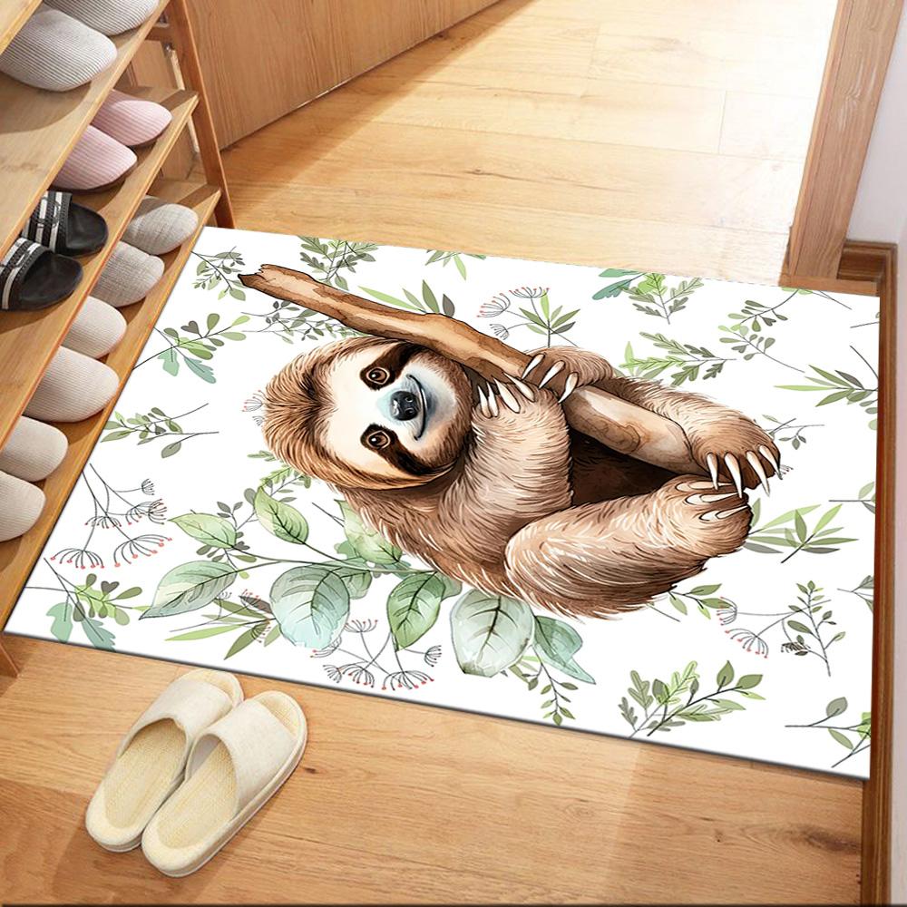 Sloth In The Jungle Square Rugs Are a Great Choice for Living Rooms, Bedrooms, Home Décor, and As Gifts.
