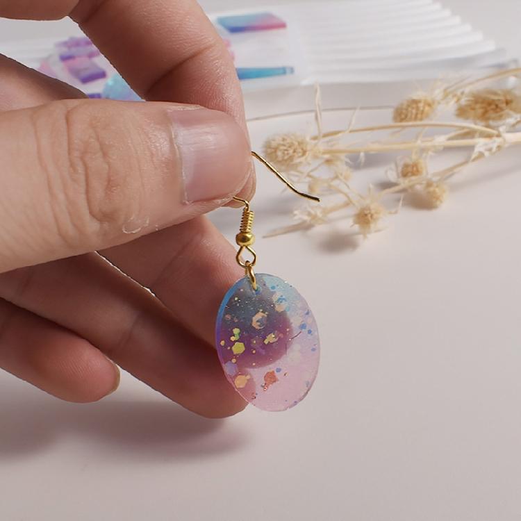 Handmade Jewelry Silicone Pendant Mold with Hole Earring Charm Epoxy Mold