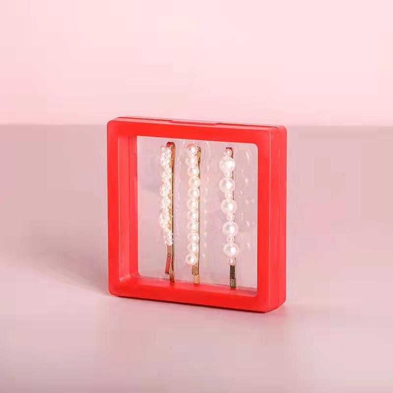 Transparent PE Film Suspension Box Ring Pendant Jewelry Packaging Box Jewelry and Accessories Badge Display Boxes 10pcs Dustproof and Antioxidant