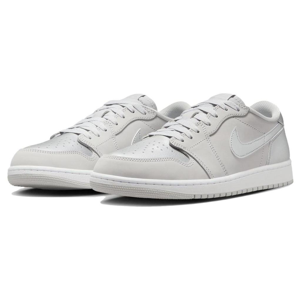 Air Jordan 1 Retro Low OG Metallic Silver Men Sneakers Grey Neutral-Grey White CZ0790-002