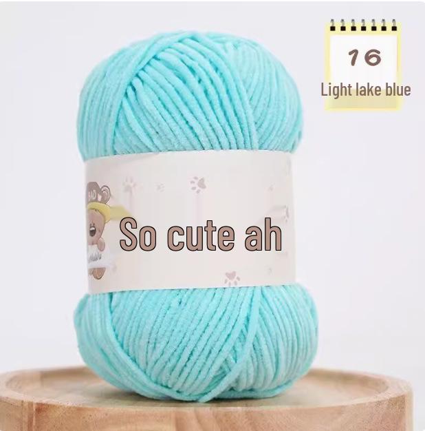 Süße matte Chenille-Wollkugel: Feines Eisstreifen-Garn für DIY-Häkelpuppen & Decken