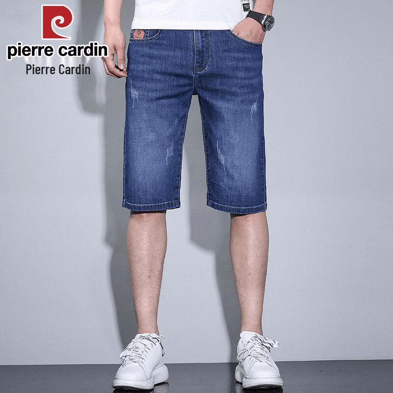 Pierre Cardin Men s Cool-Touch Loose Fit Denim Shorts 30