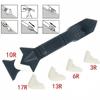 3 In 1 Multifunctional Glue Scraper Metal Head Black Multi Angle Scraper For Trimming Removing Residual Glue Beautiful Seam Tool