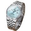 BINBOND Men's Quartz Watch Classic Style Waterproof Luminous Date Display Stainless Steel Wristwatch For Male